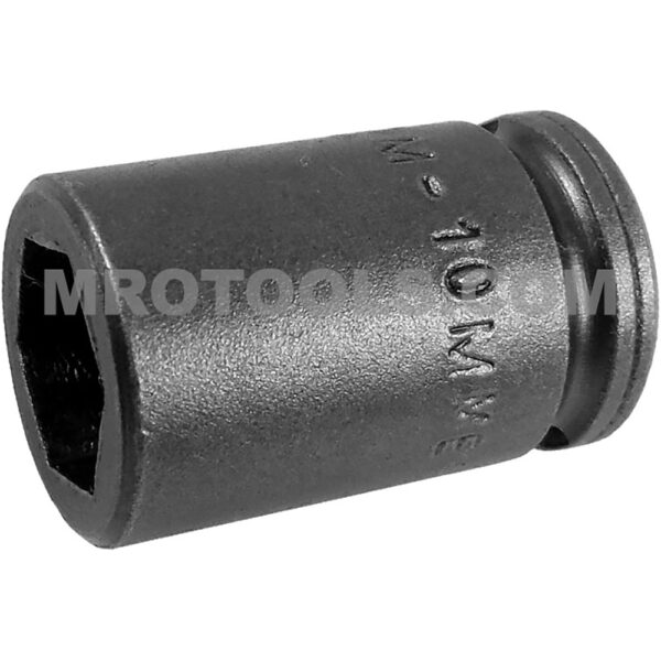 M-10MME1 Apex Brand 10mm 6-Point Magnetic Metric Standard Impact Socket, For Sheet Metal Screw, 1/4'' Square Drive
