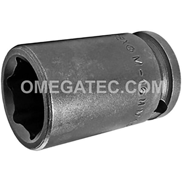 M-16MM13 Apex Brand 16mm 6-Point Magnetic Metric Standard Impact Socket, 3/8'' Square Drive