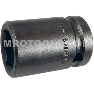 M-16MM15 Apex Brand 16mm 6-Point Magnetic Metric Standard Impact Socket, 1/2'' Square Drive