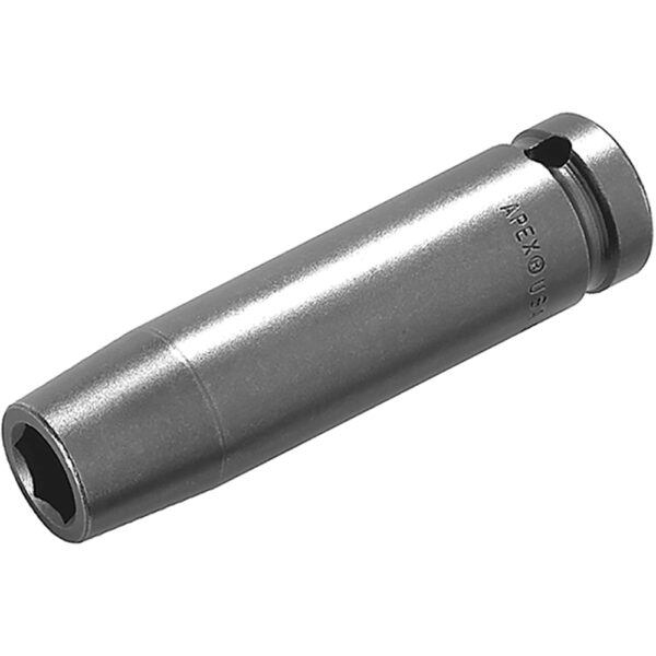 M-3214 Apex Brand 7/16'' 6-Point Magnetic Long Impact Socket, 3/8'' Square Drive