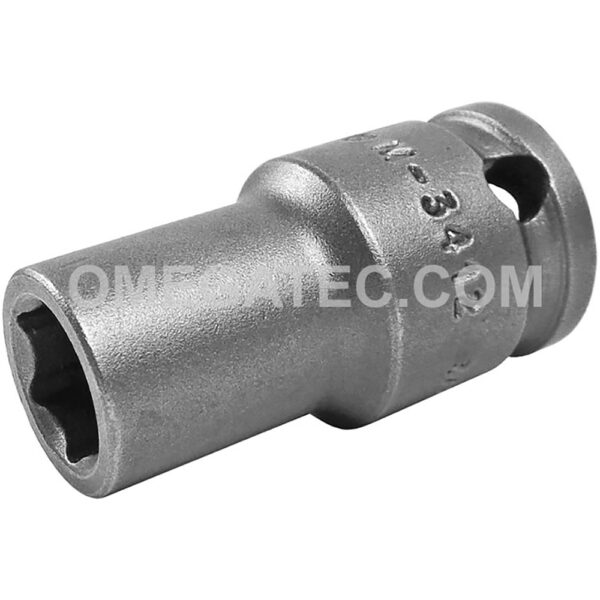 M-3412 Apex Brand 3/8'' 6-Point Magnetic Thin Wall Standard Impact Socket, 3/8'' Square Drive