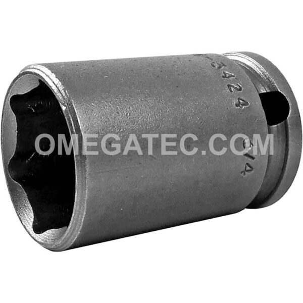 M-3424 Apex Brand 3/4'' 6-Point Magnetic Thin Wall Standard Impact Socket, 3/8'' Square Drive