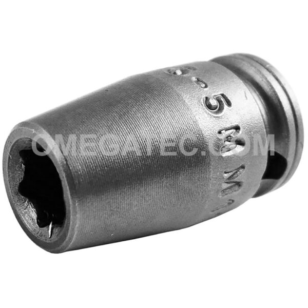 M-5.5MM11 Apex Brand 5.5mm 6-Point Magnetic Metric Standard Impact Socket, 1/4'' Square Drive