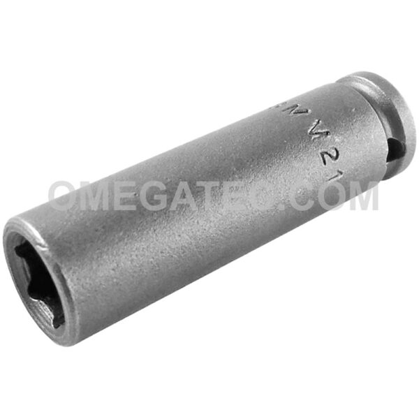 M-8MM21 Apex Brand 8mm 6-Point Magnetic Metric Long Impact Socket, 1/4'' Square Drive