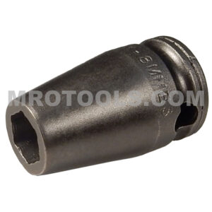 M-8MME3 Apex Brand 8mm 6-Point Magnetic Metric Standard Impact Socket, For Sheet Metal Screw, Predrilled Holes, 3/8'' Square Drive