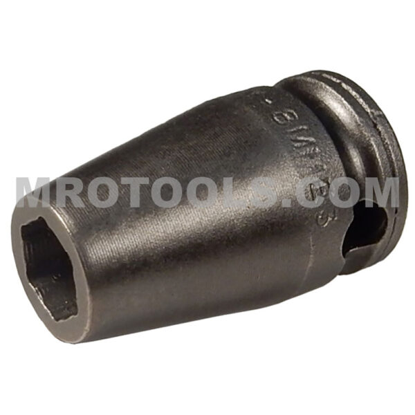 M-8MME3 Apex Brand 8mm 6-Point Magnetic Metric Standard Impact Socket, For Sheet Metal Screw, Predrilled Holes, 3/8'' Square Drive