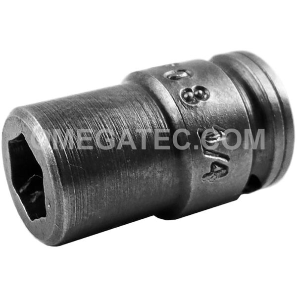 M1P08 Apex Brand 1/4'' 6-Point Magnetic Standard Impact Socket, For Sheet Metal Screw, Self-Drilling And Tapping Screws, 1/4'' Square Drive