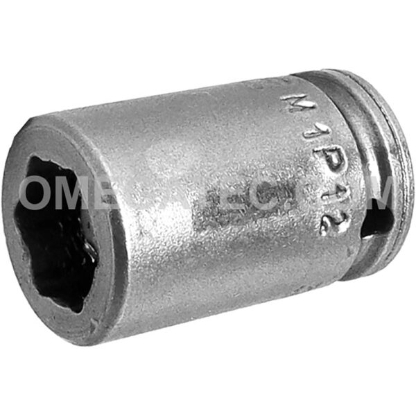 M1P12 Apex Brand 3/8'' 6-Point Magnetic Standard Impact Socket, For Sheet Metal Screw, Self-Drilling And Tapping Screws, 1/4'' Square Drive