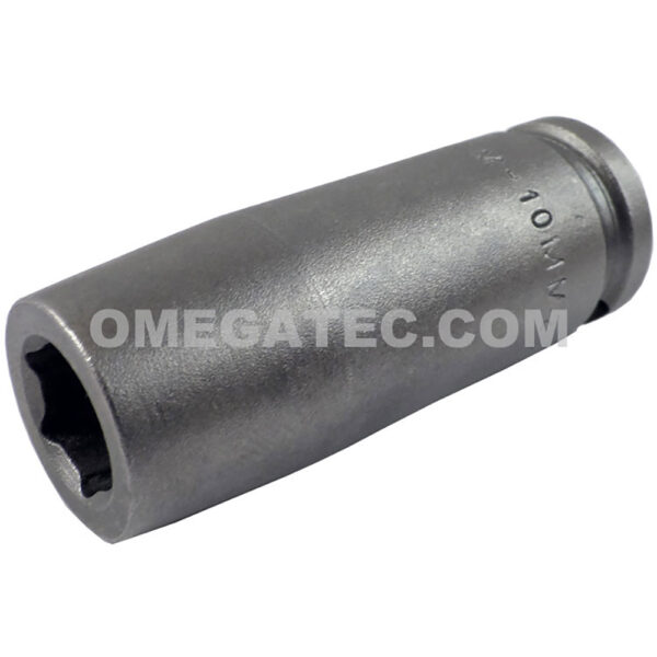 M-10MM23 Apex Brand 10mm 6-Point Magnetic Metric Long Impact Socket, 3/8'' Square Drive