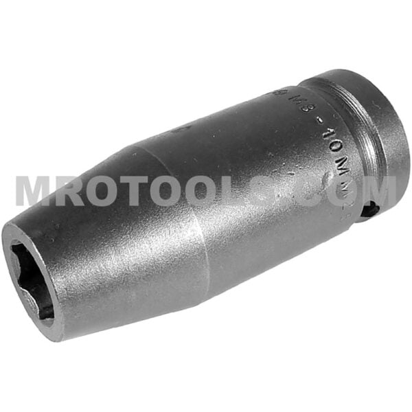 MB-10MM25 Apex Brand 10mm 6-Point Magnetic Bolt Clearance Metric Long Impact Socket, 1/2'' Square Drive