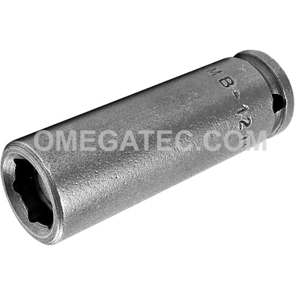 MB-1211 Apex Brand 11/32'' 6-Point Magnetic Bolt Clearance Long Impact Socket, 1/4'' Square Drive