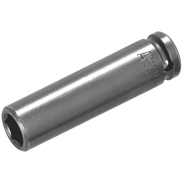 MB-18MM35 Apex Brand 18mm 6-Point Magnetic Bolt Clearance Metric Extra Long Impact Socket, 1/2'' Square Drive