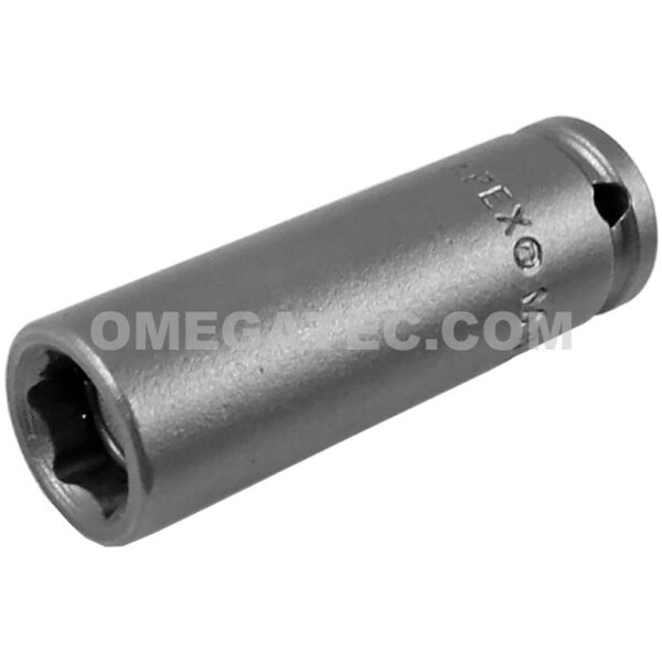 MB-9MM21 Apex Brand 9mm 6-Point Magnetic Bolt Clearance Metric Long Impact Socket, 1/4'' Square Drive