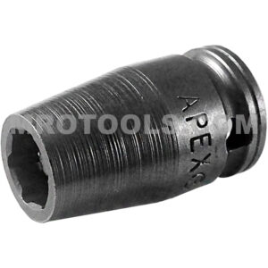 MX-1108 Apex Brand 1/4'' 6-Point X-Hard Magnetic Standard Impact Socket, 1/4'' Square Drive