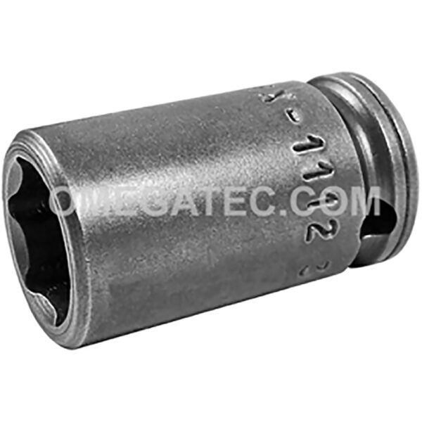 MX-1112 Apex Brand 3/8'' 6-Point X-Hard Magnetic Standard Impact Socket, 1/4'' Square Drive