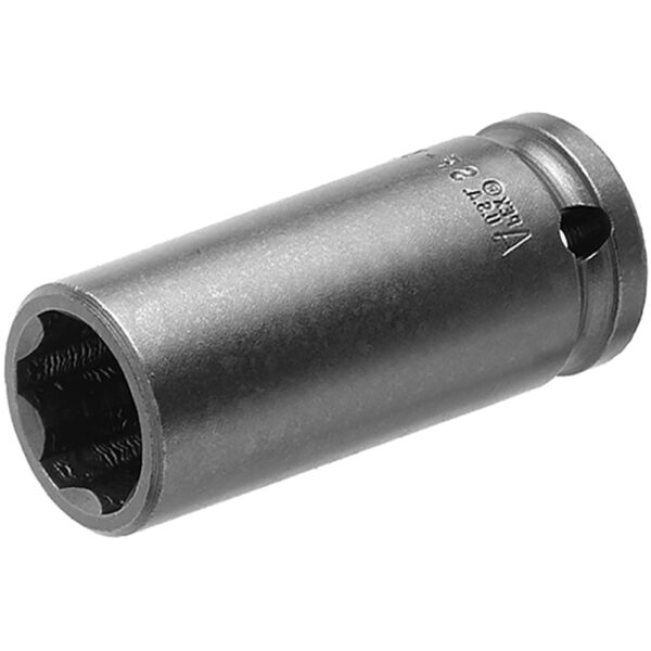 OSSF-8MM23 Apex Brand 8mm 6-Point Surface Drive Metric Long Impact Socket, No Groove Ring, 3/8'' Square Drive