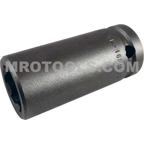 SF-16MM25 Apex Brand 16mm 6-Point Surface Drive Metric Long Impact Socket, 1/2'' Square Drive