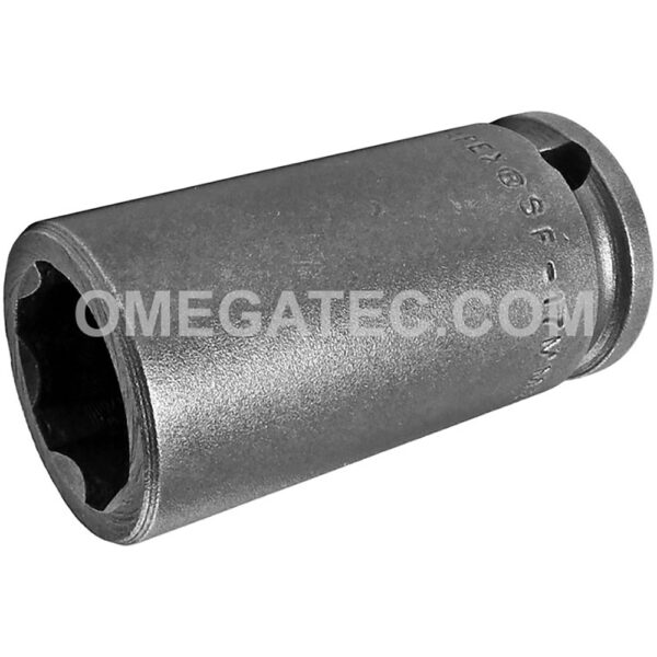 SF-17MM23 Apex Brand 17mm 6-Point Surface Drive Metric Long Impact Socket, 3/8'' Square Drive