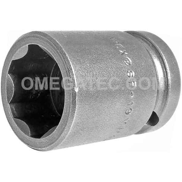 SF-19MM15 Apex Brand 19mm 6-Point Surface Drive Metric Standard Impact Socket, 1/2'' Square Drive