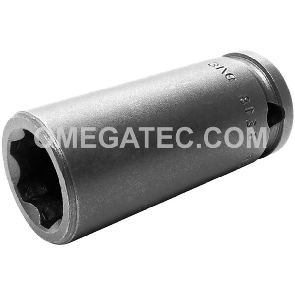 SF-3218 Apex Brand 9/16'' 6-Point Surface Drive Long Impact Socket, 3/8'' Square Drive