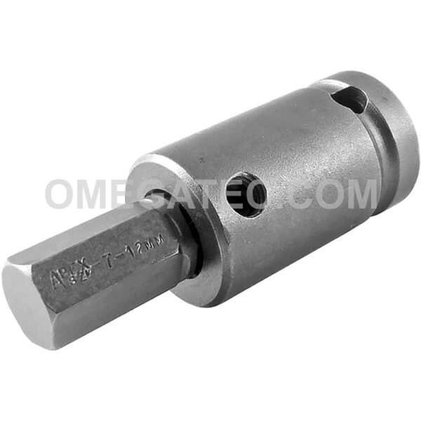 SZ-5-7-12MM Apex Brand 12mm Metric Impact Socket Head Bit, 1/2'' Square Drive