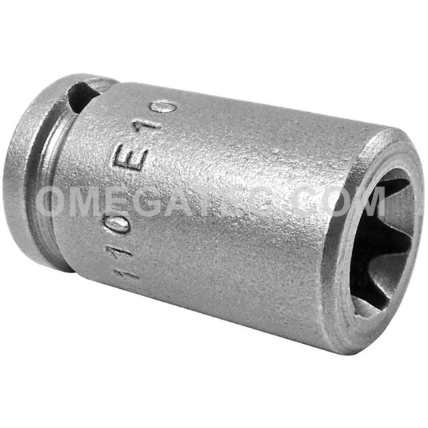 TX-1110 Apex Brand E-10 Torx Impact Socket, For External Screws, 1/4'' Square Drive