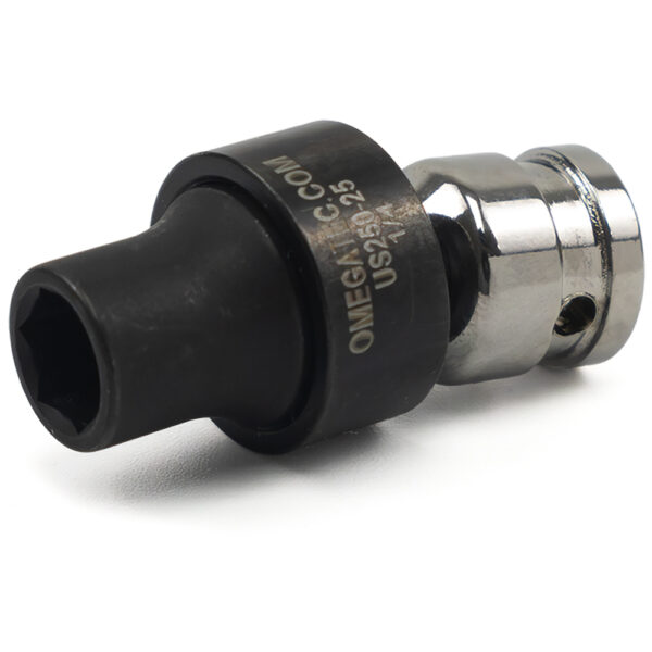 Omega Technologies US250-25 1/4'' Low Profile Swivel Socket, 6-Point, 1/4'' Square Drive
