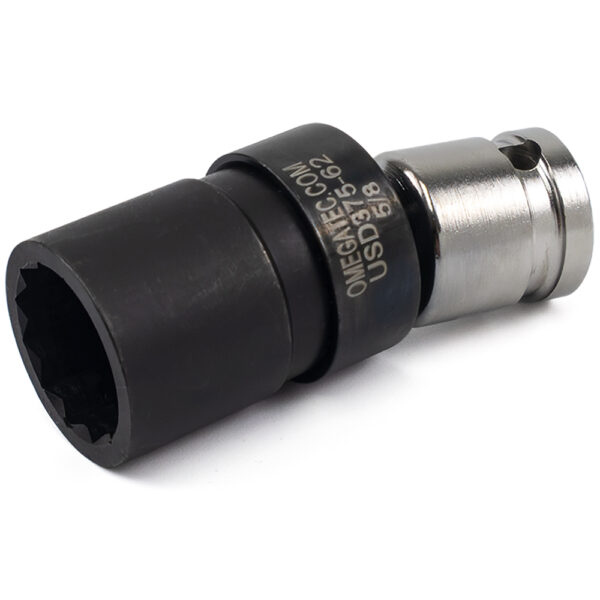 Omega Technologies USD375-62 5/8'' Low Profile Swivel Socket, 12-Point, 3/8'' Square Drive