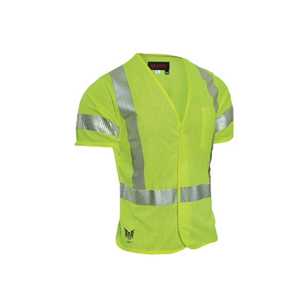 CHVMV3Z-3X Cementex 4.6 cal/cm2 ANSI Class 3 Hi-Vis Mesh Vest w/ FR Zip Front Closure - 3X-LARGE