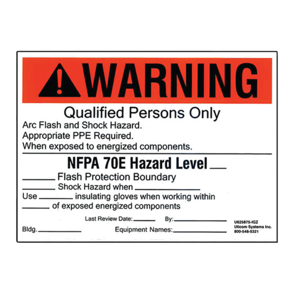CP-AFWL-QP Cementex Qualified Persons Arc Flash Warning Label