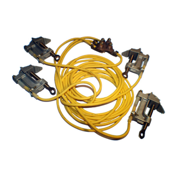 CPGS4W-5051 Cementex 4 Way Grounding Set with Flat Clamps and 2/0 10', 10', 10', 8' Cable