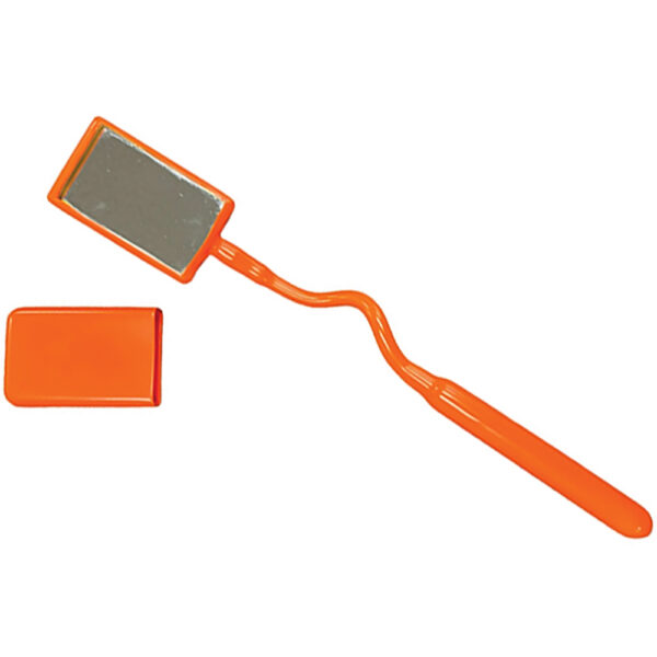 IMR-225I-F25 Cementex 2-1/4'' Fully Insulated Flexible Rectangular Inspection Mirror - 25'' Handle