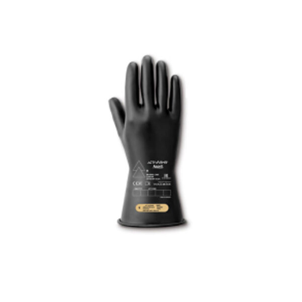 IG4-18-10B Cementex Class 4 10 Black Insulating Rubber Gloves, 18''