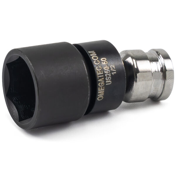Omega Technologies US250-50 1/2'' Low Profile Swivel Socket, 6-Point, 1/4'' Square Drive