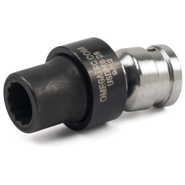 Omega Technologies USD250-28 9/32'' Low Profile Swivel Socket, 12-Point, 1/4'' Square Drive