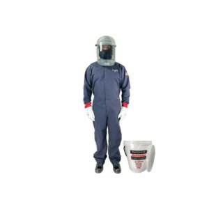 AFSC-CPCA12K-L2 Cementex 12 cal/cm2 Feature Series Protera Coverall Kit in an Arc Flash Storage Canister with Class 2 Glove Kit - LARGE
