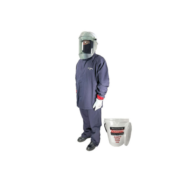 AFSC-CL2K-5X2 Cementex 12 cal/cm2 Feature Series Parka / Bib Kit in an Arc Flash Storage Canister with Class 2 Glove Kit - 5X-LARGE