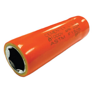 IS38-21ML 6PT WO Cementex 21mm Deep Wall Flush Connect 6-Point Metric Socket, 3/8'' Square Drive