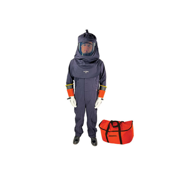 CL4CKV-XL0 Cementex 40 cal/cm2 Feature Series Coverall Kit in a Standard Duffel Bag with Vent Fan and Class 0 Glove Kit - EXTRA LARGE