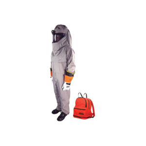 BPK-CUL40CKLF-2X00 Cementex 40 cal/cm2 UltraLite Series Coverall Kit in a Deluxe Backpack with Lift Front Hood and Class 00 Glove Kit - 2X-LARGE
