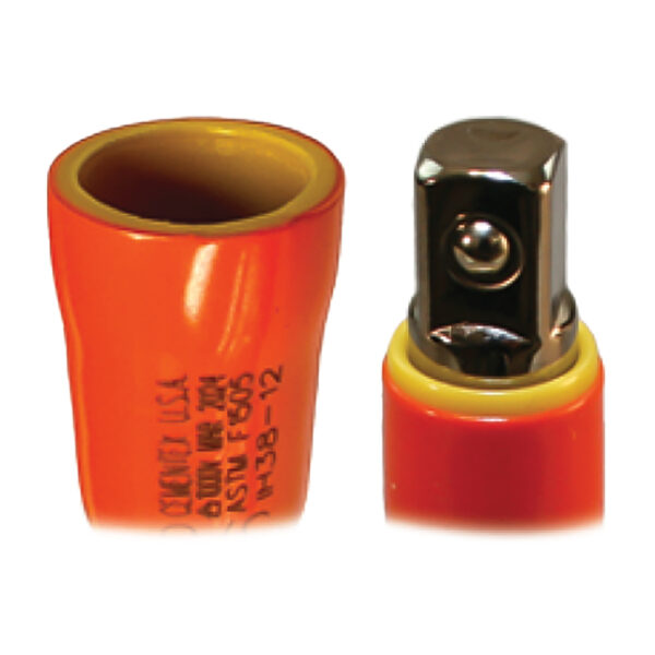 IB38-1.5 Cementex 1.5'' Booted Drive Socket Tapered Drive Head Steel Extension Bar, 3/8'' Square Drive