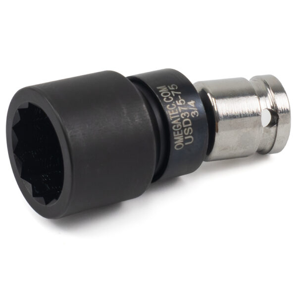 Omega Technologies USD375-75 3/4'' Low Profile Swivel Socket, 12-Point, 3/8'' Square Drive