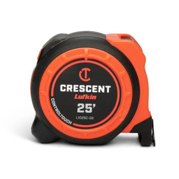 L1025C-02 Lufkin 1-3/16'' x 25' CONTROLTOUCH Yellow Clad Tape Measure