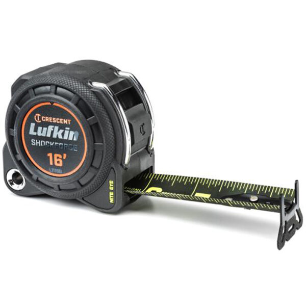 L1116B-02 Lufkin 1-3/16'' x 16' Shockforce Nite Eye G1 Dual Sided Tape Measure