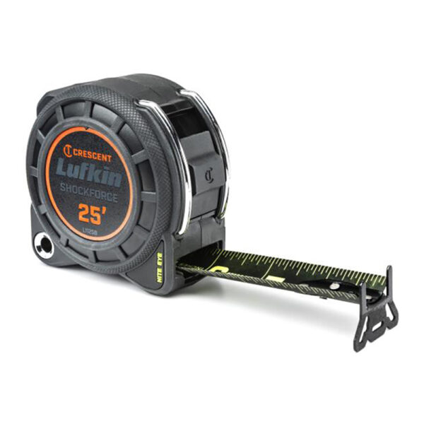 L1125B-02 Lufkin 1-3/16'' x 25' Shockforce Nite Eye G1 Dual Sided Tape Measure