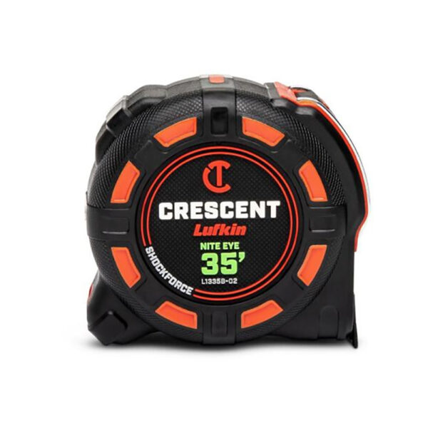 L1335B-02 Lufkin 1-1/4'' x 35' SHOCKFORCE NITE EYE Tape Measure