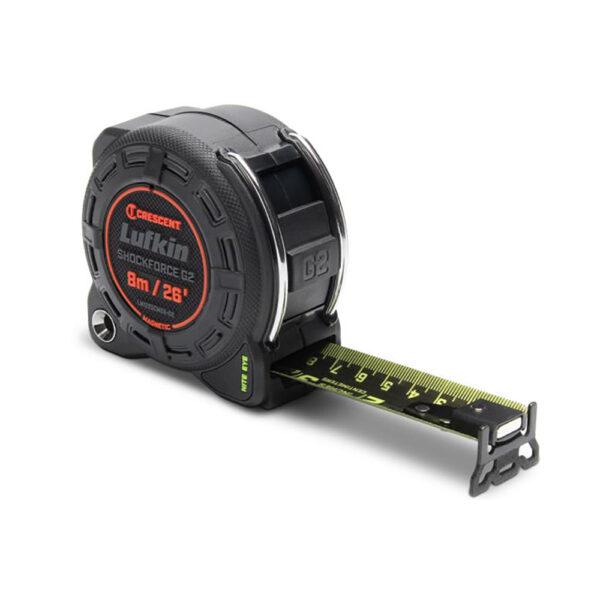 LM1225CMEB-02 Lufkin 1-1/4'' x 8m/26' Shockforce Nite Eye G2 Magnetic Tape Measure