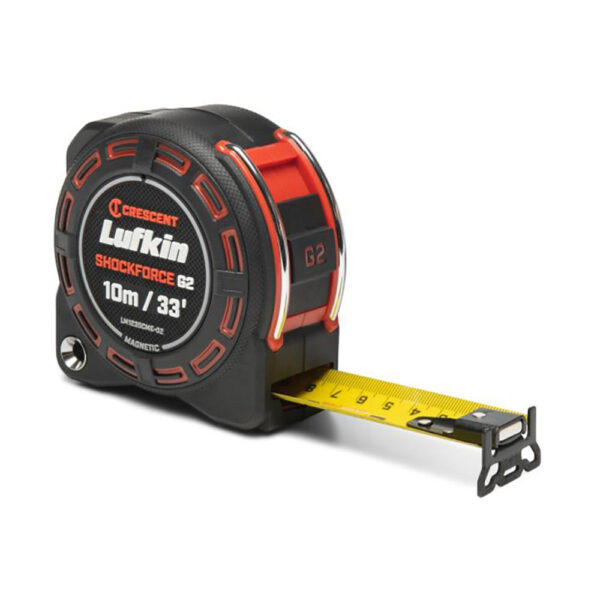 LM1235CME-02 Lufkin 1-1/4'' x 10m/33' Shockforce G2 Magnetic Tape Measure