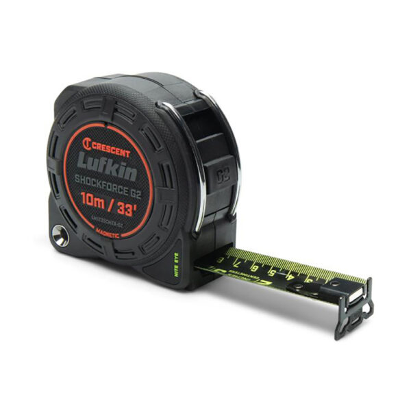 LM1235CMEB-02 Lufkin 1-1/4'' x 10m/33' Shockforce Nite Eye G2 Magnetic Tape Measure