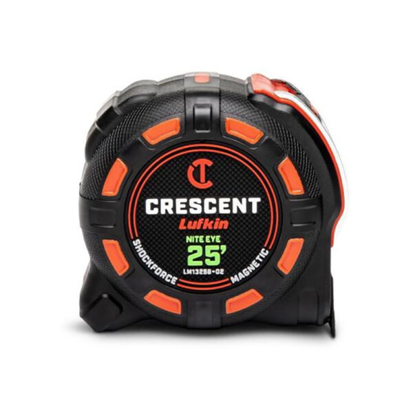 LM1325B-02 Lufkin 1-1/4'' x 25' SHOCKFORCE NITE EYE Magnetic Tape Measure